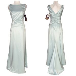 Vintage Y2K Niki Livas Formal Gown 4 NWT Prom Hoco Fairytale Princess Satin 2 Pc
